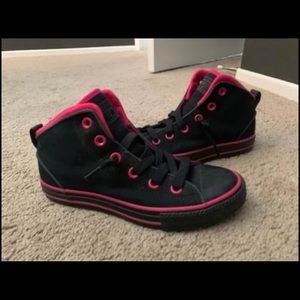 Converse Black and Pink